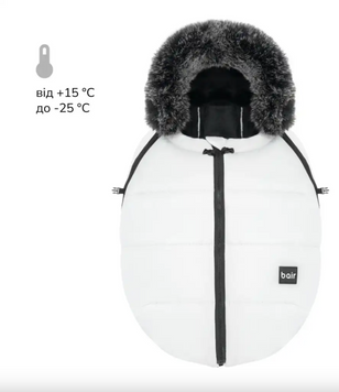 Зимний конверт для новорожденных в коляске Bair Cocon Mini white swan новинка 2025