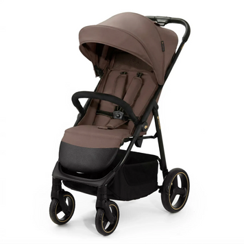 Прогулянкова коляска Kinderkraft Trig 3 Brown великі колеса, система CLICK & FOLD