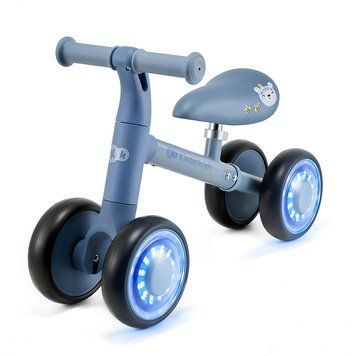 Каталка-беговел Kinderkraft Cutie Flash Blue (KRCUFL00BLU0000) колеса с подсветкой, стойкая конструкция, ограничитель поворота руля до 135&deg;