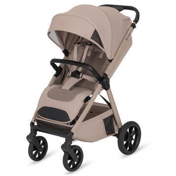 Прогулянкова коляска Lionelo BETT BEIGE SAND з капюшоном XXL, органайзер ThermBag, амортизація