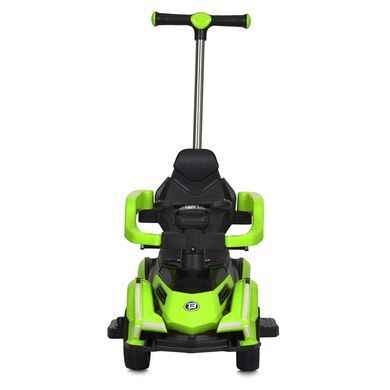 Детский электромобиль 3в1 Bambi Racer M 5781EBLR-5 зеленый с функцией каталки-толокара, родительская ручка, пульт дистанционного управления, подсветка