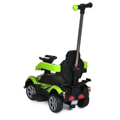 Детский электромобиль 3в1 Bambi Racer M 5781EBLR-5 зеленый с функцией каталки-толокара, родительская ручка, пульт дистанционного управления, подсветка