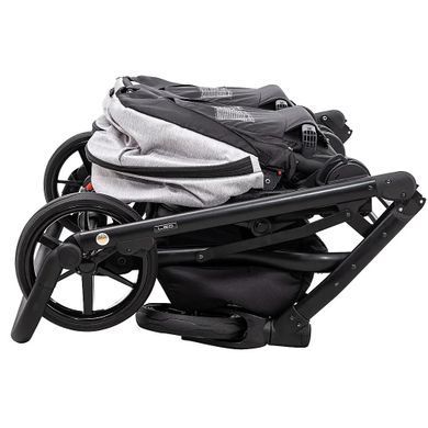 Коляска 2 в 1 для двійні Adamex Leo Duo Tip TК-1 Light Grey