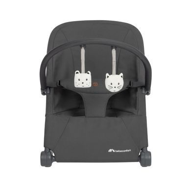 Шезлонг-качалка для новорожденных BEBE CONFORT Aster Mineral Graphite с легкой конструкцией, компактная сборка, регулируемая спинка
