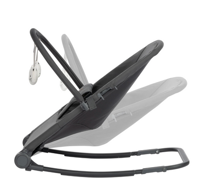 Шезлонг-качалка для новорожденных BEBE CONFORT Aster Mineral Graphite с легкой конструкцией, компактная сборка, регулируемая спинка