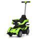 Дитячий електромобіль 3в1 Bambi Racer M 5781EBLR-5 зелений з функцією каталки-толокара, батьківська ручка, пульт дистанційного керування, підсвітка