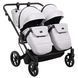 Коляска 2 в 1 для двійні Adamex Leo Duo Tip TК-1 Light Grey