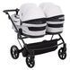 Коляска 2 в 1 для двійні Adamex Leo Duo Tip TК-1 Light Grey