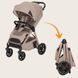 Прогулянкова коляска Lionelo BETT BEIGE SAND з капюшоном XXL, органайзер ThermBag, амортизація