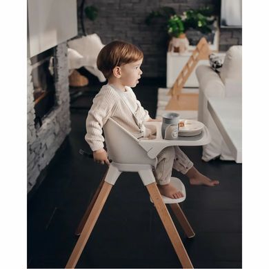Стільчик для годування Twistshake Pastel Grey зі знімною тацею, надлегка конструкція, знімні ніжки