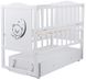 Ліжко Babyroom Тедді Т-03 фігурне бильце, маятник, ящик, відкидний бік білий
