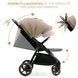 Прогулянкова коляска Kinderkraft Mitzy Linen Beige великі безпрокольні колеса, швидке складання