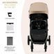 Прогулянкова коляска Kinderkraft Mitzy Linen Beige великі безпрокольні колеса, швидке складання
