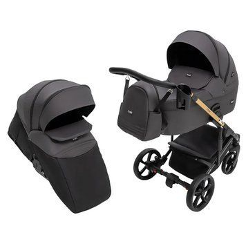 Коляска 2 в 1 Bair Onyx Soft OS-747, black