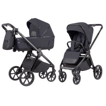 Универсальная коляска 2 в 1 Carrello Omega+ CRL-6540/1 Meteor Grey с реверсивным прогулочным блоком и с фонариком LED