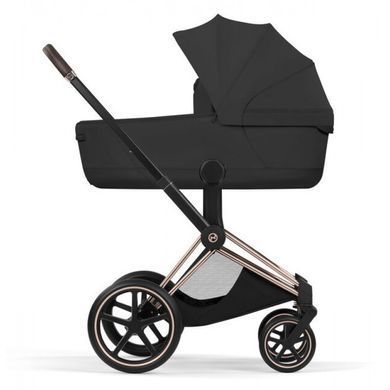 Коляска 2в1 Cybex Priam Style Collection 5.0 Sepia Black шасі Rosegold з реверсивним блоком, великі колеса, ремені безпеки One Pull, складання люльки з шасі