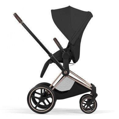 Коляска 2в1 Cybex Priam Style Collection 5.0 Sepia Black шасі Rosegold з реверсивним блоком, великі колеса, ремені безпеки One Pull, складання люльки з шасі