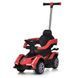 Дитячий електромобіль 3в1 Bambi Racer M 5781EBLR-3 червоний з функцією каталки-толокара, батьківська ручка, пульт дистанційного керування, підсвітка