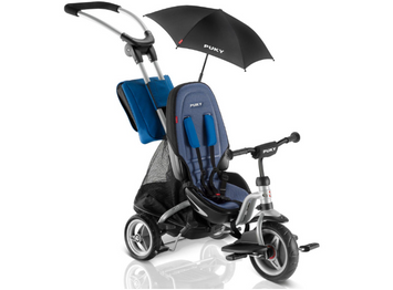 Триколісний велосипед з ручкою Puky CAT S6 Ceety Silver-Blue 2412 для дітей 12 міс.+