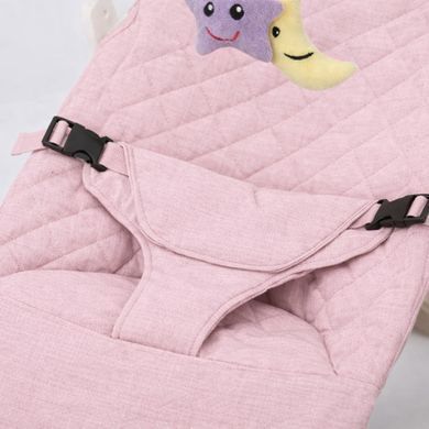 Шезлонг-гойдалка Adbor Cloud 601 pink баунсер з дугою та іграшками, ергономічний чохол, легка вага