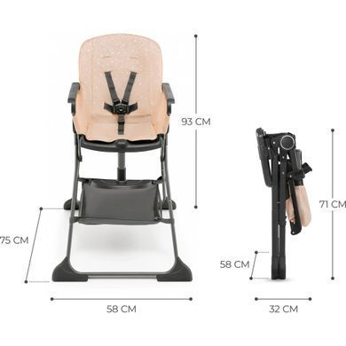 Стільчик для годування Kinderkraft Foldee Pink (KHFOLD00PNK0000)