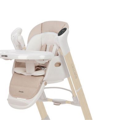 Стульчик-качели 3в1 Carrello Cascata CRL-10303 Cream Beige Wooden (с сенсорной панелью)