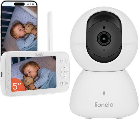 Відеоняня Lionelo BABYLINE 8.4 з режимом нічного бачення, керування через додаток, функція виявлення плачу, руху та звуків