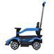 Дитячий електромобіль 3в1 Bambi Racer M 5781EBLR-4 синій з функцією каталки-толокара, батьківська ручка, пульт дистанційного керування, підсвітка