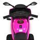 Дитячий мотоцикл Bambi Racer M 6345ELR-8 рожевий зі світними фарами, звукові ефекти, USB, MP3, Bluetooth, індикатор заряду