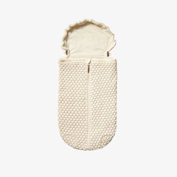 Конверт зимовий Joolz essentials off-white для коляски чи автокрісла, застібка-блискавка, матеріал 100% органічна бавовна