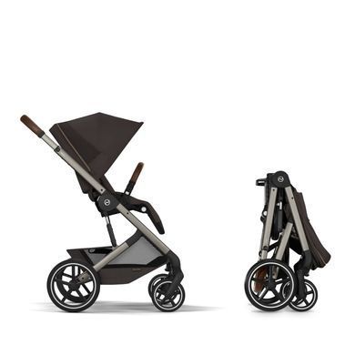 Коляска 2в1 Cybex Balios S Lux Chocolate Brown Taupe Frame зі складною люлькою, великі колеса, амортизація Advanced Comfort