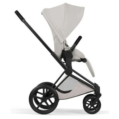 Коляска 2в1 Cybex Priam Style Collection 5.0 City Grey шасі Matt Black з реверсивним блоком, великі колеса, ремені безпеки One Pull, складання люльки з шасі