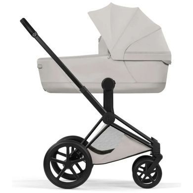 Коляска 2в1 Cybex Priam Style Collection 5.0 City Grey шасі Matt Black з реверсивним блоком, великі колеса, ремені безпеки One Pull, складання люльки з шасі