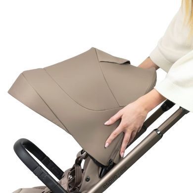 Коляска 2в1 Espiro Clodi 09 Stylish Beige с тройной вентиляцией люльки, легкая, большие гелевые колеса, амортизация