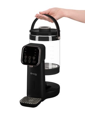 Машина для приготовления детской смеси Lionelo BABYPRESTO 2.0 BLACK с режимом подогрева до 100&deg;C, удаление хлора, УФ-лампа, ночник