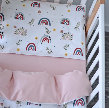 Постільний комплект для дитячого ліжечка Baby Veres "Веселки у квітах" 3 предмети