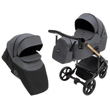 Коляска 2 в 1 Bair Onyx Soft OS-219 graphite