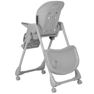 Стільчик для годування CARRELLO Lotus CRL-12101 Alba Grey з колесами, дуга з іграшками, режим шезлонга