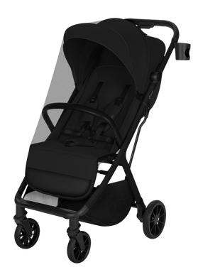Прогулянкова коляска Lionelo CLOE PLUS Black Onyx з автоматичним складанням однією рукою, великі колеса