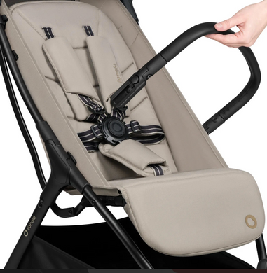 Прогулочная коляска Lionelo AGIA BEIGE SAND с автоматической сборкой, легкий вес, для путешествий, съемный бампер