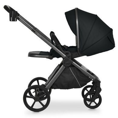 Коляска 2в1 El Camino ELLE ME 1221 Black великі гелеві колеса, регульована висота люльки, реверсивний блок
