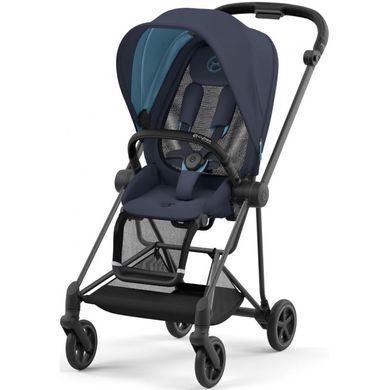 Прогулянкова коляска Cybex Mios 4.0 2023 Dark Navy шасі Matt Black вузька колісна база, компактна та легка