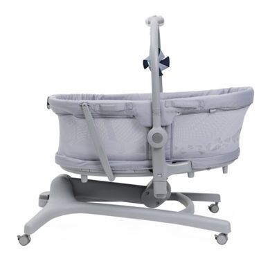 Приставне дитяче ліжечко Chicco Baby Hug Pro 5в1 Earl Grey функція шезлонгу та стільця для годування, переносне ліжечко