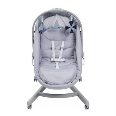 Приставне дитяче ліжечко Chicco Baby Hug Pro 5в1 Earl Grey функція шезлонгу та стільця для годування, переносне ліжечко
