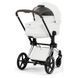 Коляска 2в1 Cybex Priam Style Collection 5.0 Off White шасі Chrome з реверсивним блоком, великі колеса, ремені безпеки One Pull, складання люльки з шасі