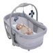 Приставне дитяче ліжечко Chicco Baby Hug Pro 5в1 Earl Grey функція шезлонгу та стільця для годування, переносне ліжечко