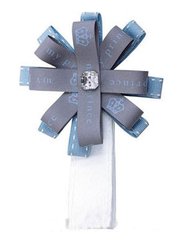 Аксесуари для коляски Roan Бантик на магніті блакитний-сірий (блакитна корона і напис)