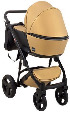 Коляска 2 в 1 Bair Mirello Plus кожа 100% MP-38 золото перламутр - черный