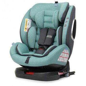 Автокресло EL CAMINO детское ME 1079 ABSOLUTE Royal Turquoise вращение на 360, вкладыш для новорожденного
