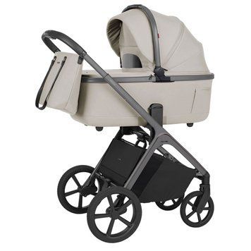 Коляска 2в1 CARRELLO Vector F CRL-6700 Zephyr Beige со складывающейся люлькой, пружинная амортизация, реверсивное сиденье